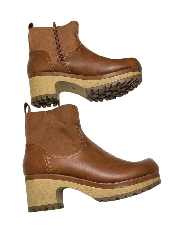 Universal Threads Womens Brown Retro Style Heels - Clog Boots - Size 8.5 - Picture 1 of 12